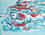 Karen Trotter Artist "Tide and Seek" Acrylic on Board 764x610 mm £430.00