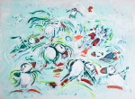 Karen Trotter Artist "Isle of May Day" (2015) Acrylic on board 802x603mm £350.00
